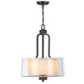 World Imports Renee II Beautiful Oil Rubbed Bronze 2-Light Glass Pendant by Vanessa Jane