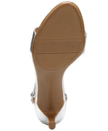 Naturalizer Women's Ankle Strap Sandals, Soft Silver Leather by Vanessa Jane