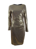 Betsy Adams Womens Sequined Cinched Dress, Size 14 by Vanessa Jane