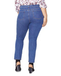 NYDJ Marilyn Straight Batik Blue Denim Jeans Womens Size 24W Stretch by Vanessa Jane