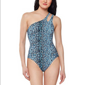 Jessica Simpson Printed Sassy Safari One-Shoulder One-Piece Swimsuit by Vanessa Jane