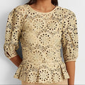 Ralph Lauren Lamb Leather Peplum Cutout, Size 0 by Vanessa Jane