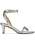 Naturalizer Women's Ankle Strap Sandals, Soft Silver Leather by Vanessa Jane