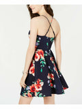 Sequin Hearts Juniors Floral Double-Ruffle Dress, Size 7 by Vanessa Jane