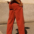 Free People Relaxed Boyfriend Chino Pants by Free People, Rust Worthy, 24 by Vanessa Jane