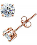 Giani Bernini Cubic Zirconia Earrings in Sterling Silver with Rose Gold Plating by Vanessa Jane