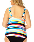 Anne Cole Multi Signature Plus Size Twist Front Tankini Swim Top, Us 24W by Vanessa Jane