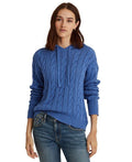 Lauren Ralph Lauren Cable-Knit Cotton Hoodie Sweater by Vanessa Jane