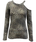 Inc Asymmetrical Animal-Print Top, Size Large by Vanessa Jane