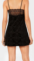International ConceptsBurnout Lace-Trim Velvet Chemise by Vanessa Jane