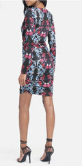 BeBe Printed V-Neck Mini Dress, Size Small by Vanessa Jane