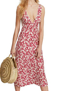 Free People Womens Ohh La La V-Neck Sleeveless MIDI Dress, Size 12 by Vanessa Jane