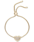 Charter Club Gold-Tone Pave Heart Slider Bracelet by Vanessa Jane