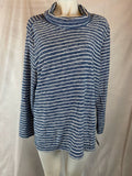 Karen Scott Cowl-Neck Pullover Heather Indigo, Size Medium by Vanessa Jane