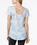 Ideology Tie-Dyed Cutout-Back T-Shirt, Grey, Size Large by Vanessa Jane