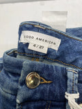 Good American Good Legs Crop Jeans in Blue615, Size 24 by Vanessa Jane