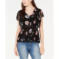 American Rag Juniors Flutter-Sleeve Peplum Top by Vanessa Jane