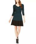 Taylor Animal-Print Sweater Dress, Size 1X by Vanessa Jane