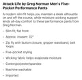 Attack Life by Greg Norman Mens Five-Pocket Performance Pants, Size 36WX34L by Vanessa Jane