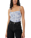 Free People Back on Track Printed Cropped Cami Top by Vanessa Jane
