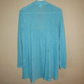 J. Jill Love Linen Open Cardigan Island Blue Beachy Coastal, Medium by Vanessa Jane