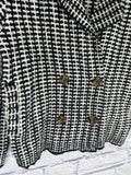 RACHEL ZOE Womens Black White Soft Sweater Blazer, Size Medium by Vanessa Jane