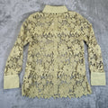 Adiva Embroidered Crochet Mesh Blouse Sheer Color Grass, Medium by Vanessa Jane