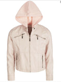 Jou Jou Big Girls Removable-Hood Moto Jacket by Vanessa Jane