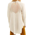 Free People SAHELI TOP Mesh Embroidery Ivory, Size XS by Vanessa Jane