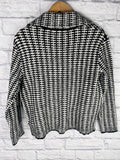 RACHEL ZOE Womens Black White Soft Sweater Blazer, Size Medium by Vanessa Jane