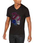 INC Mens V-Neck Snake and Skull Graphic Tee T-Shirt, Size Small by Vanessa Jane
