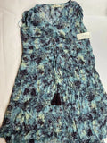 Style & Co Petite Drawstring-Waist Dress, Blue Multi, Size PS by Vanessa Jane
