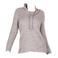 Ideology Cowl Neck Drawstring Pullover Heathered Long Sleeve Womens Top, 2X by Vanessa Jane