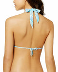 Bar III Womens Hardware-Trim Halter Bikini Top Crystal Blue,Large by Vanessa Jane