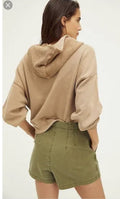 Free People Womens Olive Layered Front Shorts, Size 2 – Green by Vanessa Jane