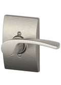 Schlage Merano Right Handed Lever Non Turning Lock Satin Nickel New by Vanessa Jane