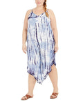 Raviya Plus Size Tie-Dyed Jumpsuit Swim Cover-Up Womens Swimsuit by Vanessa Jane