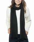 Style and Co Womens One Size Ribbed Solid Knit Sweater Scarf Black by Vanessa Jane