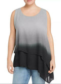 Joseph A 155603 Womens Asymmetric Dip Dye Tank Top by Vanessa Jane