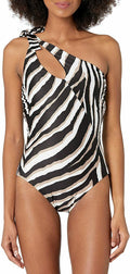 Trina Turk Vivant Asymmetrical One-Piece Swimsuit by Vanessa Jane