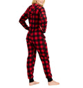 Family Pajamas Matching Womens 1-PC. Red Check Printed Family Pajamas by Vanessa Jane