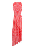 Vince Camuto Women's Printed Chiffon Maxi, Coral/Ivory, Size 6 by Vanessa Jane