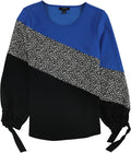 Alfani Women's Colorblocked Tie-Sleeve Blouse, Size Small by Vanessa Jane