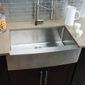 Miseno Kitchen Sink, Farmhouse Mount, Stainless Steel Finish by Vanessa Jane