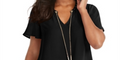 Thalia Sodi Chain-Trim Top, Size XXL by Vanessa Jane