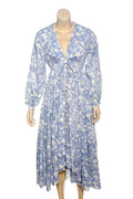 Free People Pappiet MIDI Womens Dress Bluebell Combo, Medium by Vanessa Jane