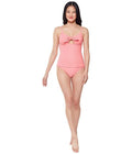 Jessica Simpson Womens Sweet Tooth Solids Tie-Front Tankini Top by Vanessa Jane