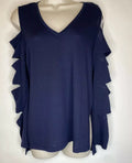 1.State Women's Cutout V-Neck Top, Size XS by Vanessa Jane