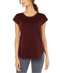 Ideology Lace-Up Lower Back Space Dyed Athletic T-Shirt by Vanessa Jane