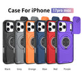 Magnetic Ring Stand Case with Camera Cover for iPhone 17 16 15 14 13 12 Pro Max Black by Merch Section